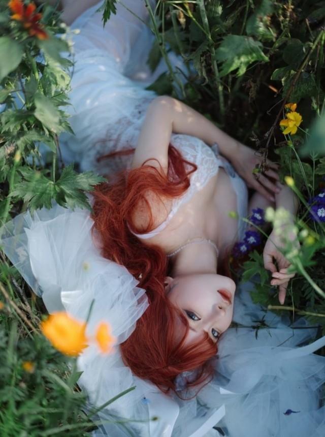 蠢沫沫 NO.357 花丛婚纱 [67P-517MB]