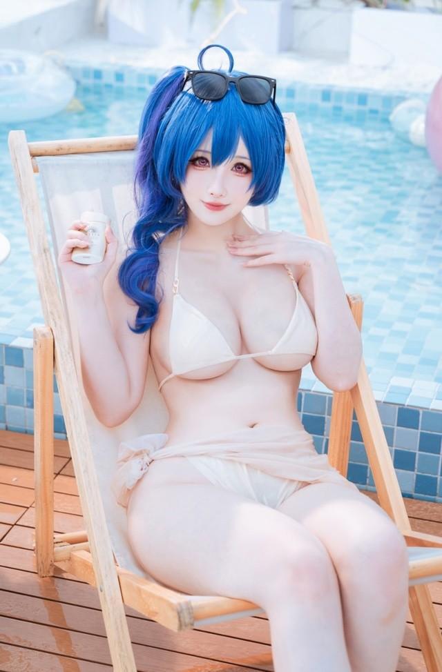 rioko凉凉子 NO.138 圣路易斯 香槟色比基尼 [40P-309MB]