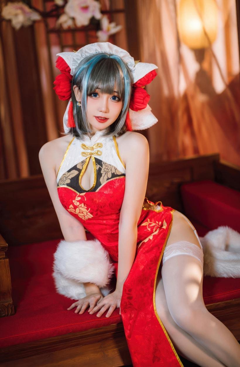 焖焖碳 碧蓝航线-柴郡新春旗袍-值得一看